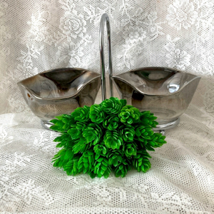 Queens Lustreware Silver Mercury Smoky Grey Fade Bowls in Caddy